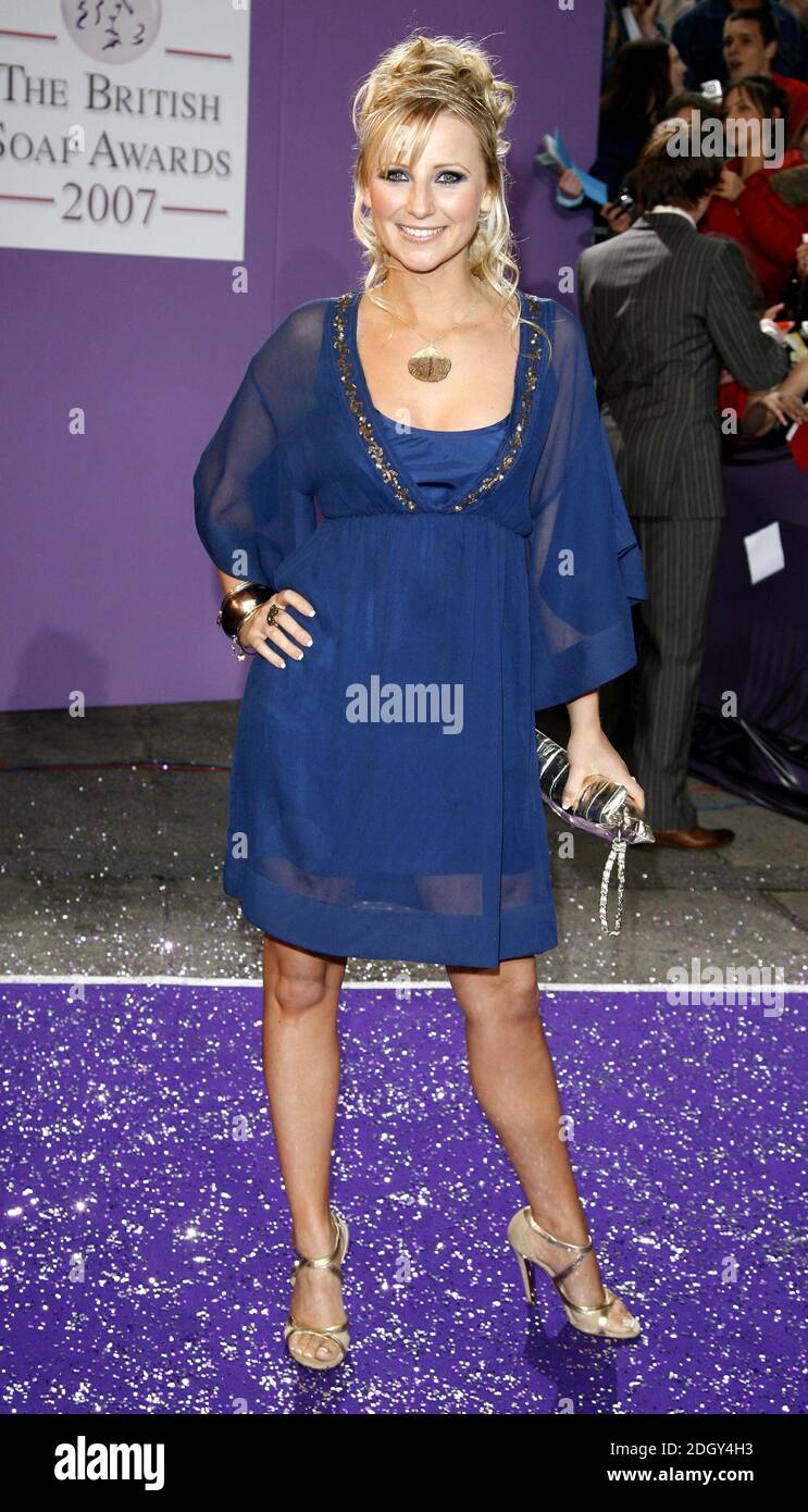 Carley Stenson arriving for the British Soap Awards 2007, at the BBC Television Centre, west London on 26/05/2007. Stock Photo