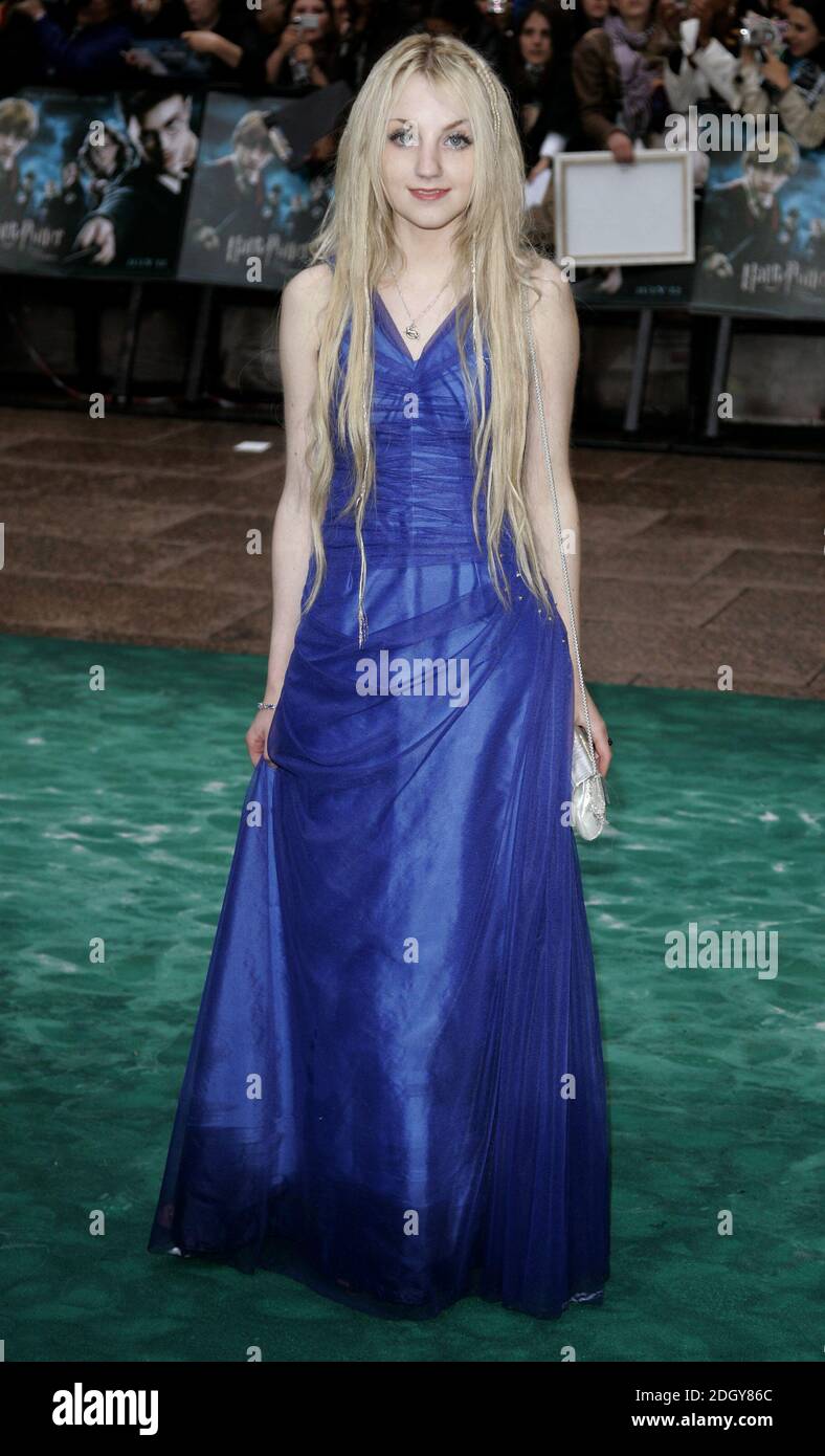 Evanna Lynch arriving at the European Premiere of Harry Potter and
