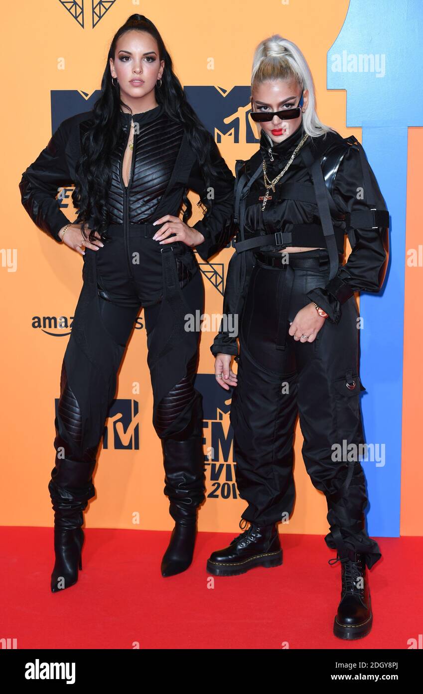 Juju and Loredana attending the MTV Europe Music Awards 2019, held at the  FIBES Conference & Exhibition Centre of Seville, SpainIan West Photo credit  should read: Doug Peters/EMPICS Stock Photo - Alamy