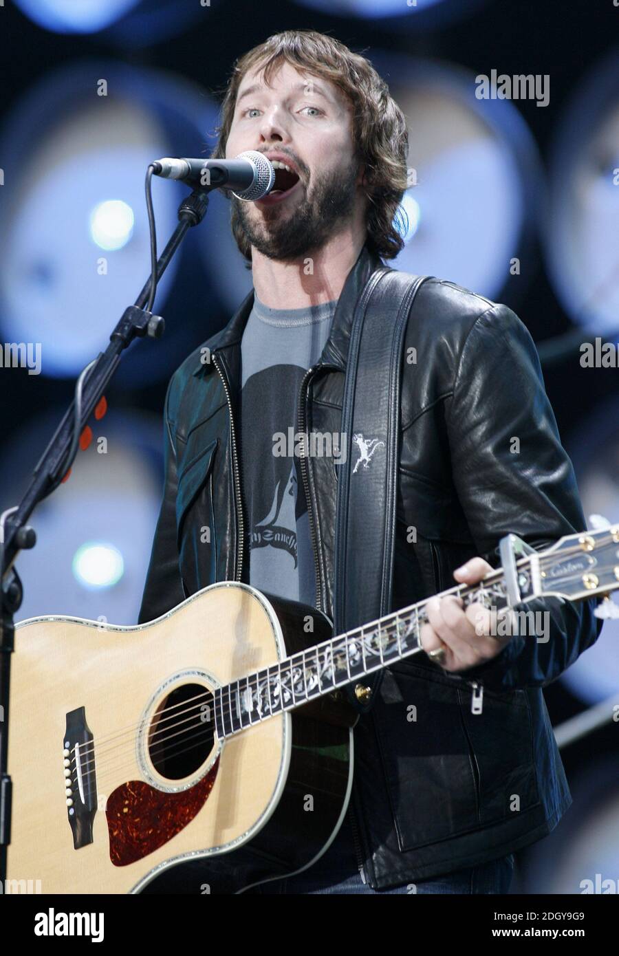 James Blunt live at the Live Earth London Concert, Wembley Stadium, London. Stock Photo