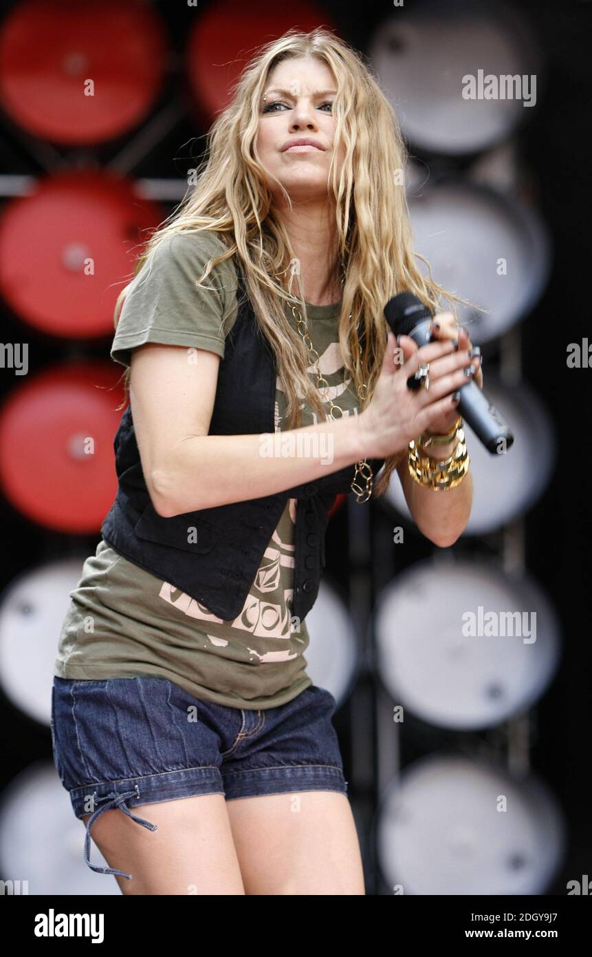 Fergie from Black Eyed Peas live at the Live Earth London Concert