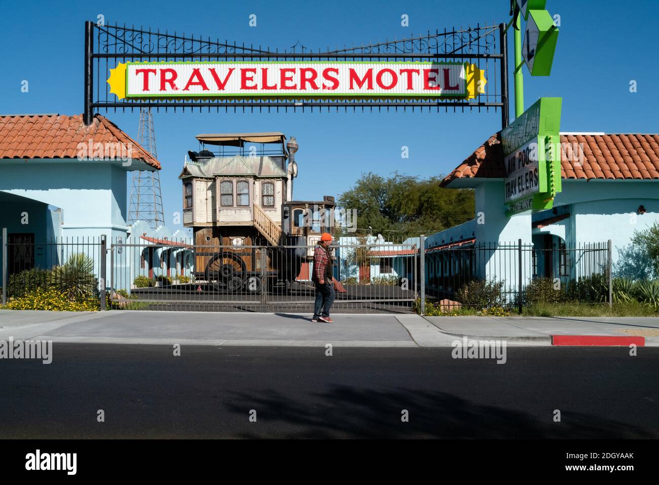 Motels, downtown Fremont District, Las Vegas, Nevada Stock Photo Alamy