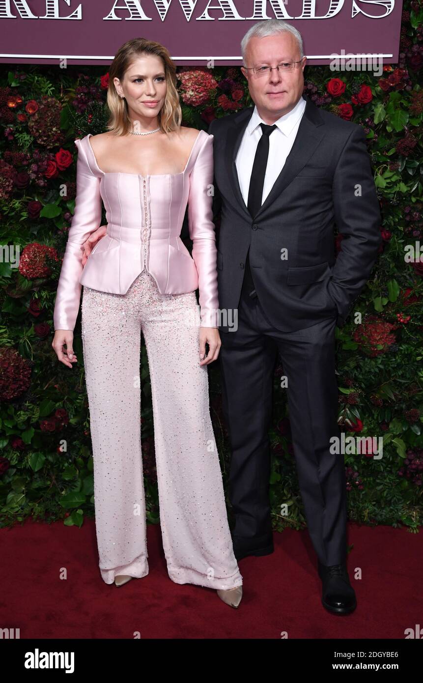 Elena Perminova and Alexander Lebedev attending the 65th Evening