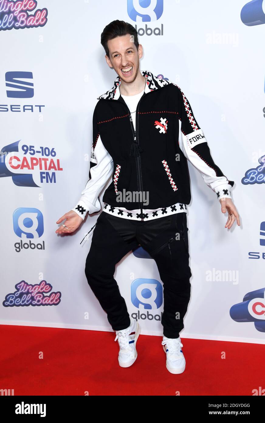 Sigala during the media run on day two of Capital's Jingle Bell Ball 2019  with Seat at the O2 Arena, London. Picture Credit Should Read: Doug  Peters/EMPICS Stock Photo - Alamy