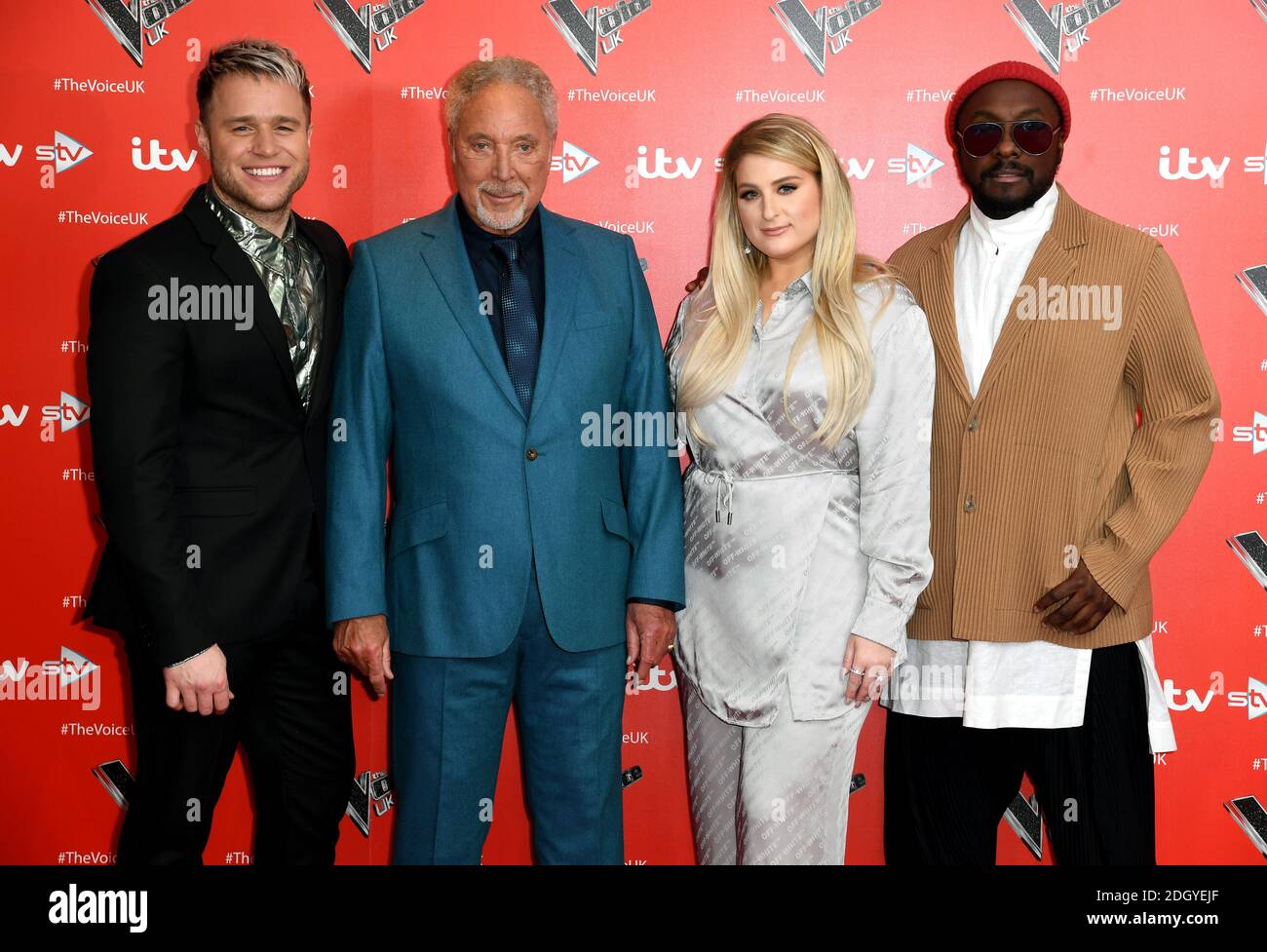 Olly Murs, Tom Jones, Meghan Trainor and will.i.am (left to right