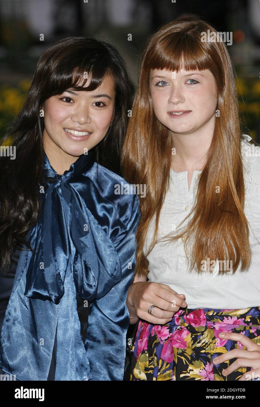 Katie Leung and Bonnie Wright arriving at the UK Premiere of The Bourne Ultimatum, Odeon Cinema, Leicester Square, London. Stock Photo