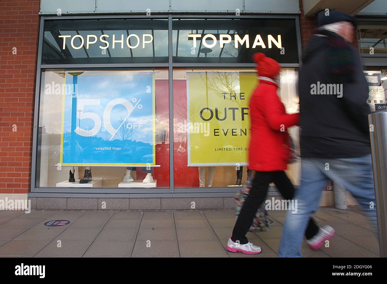 Topshop and Topman at the Outfit store on Parc Llandudno, The umbrella  company Arcadia has gone into administration and it's believed the chain  will stop trading in the spring with around 12,000
