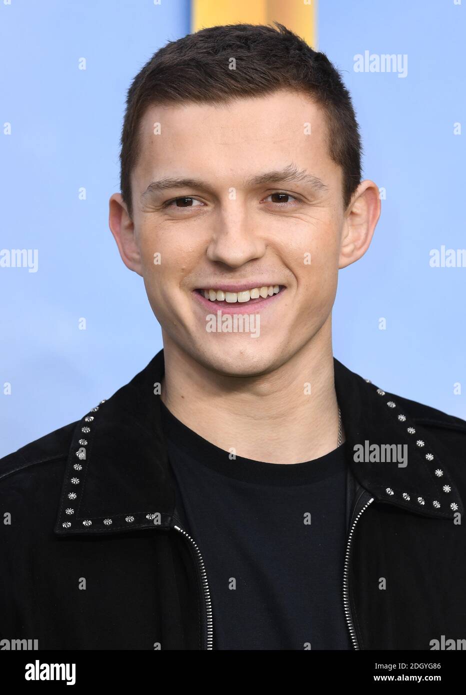 Tom Holland and his dog Tessa attending the Dolittle premiere, Leicester Square, London. Photo credit should read: Doug Peters/EMPICS Stock Photo