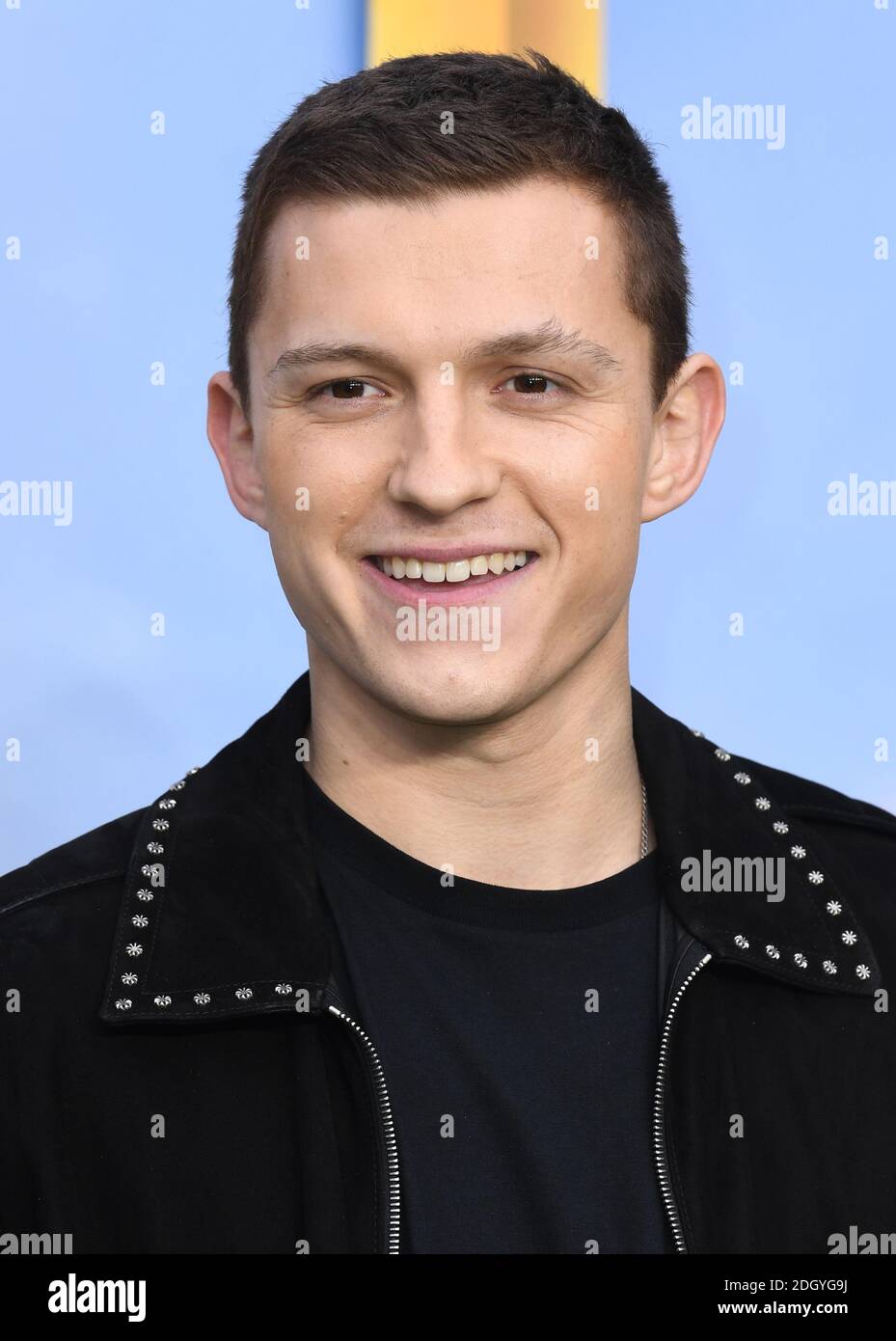 Tom Holland and his dog Tessa attending the Dolittle premiere, Leicester Square, London. Photo credit should read: Doug Peters/EMPICS Stock Photo