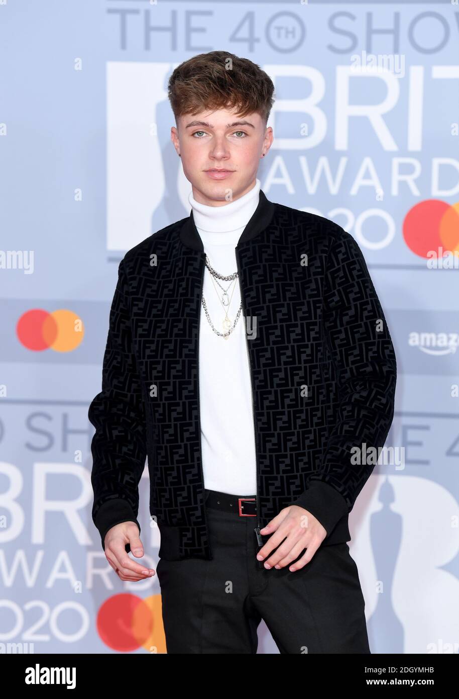 HRVY arriving for the Brit Awards 2020 at the O2 Arena, London. Photo