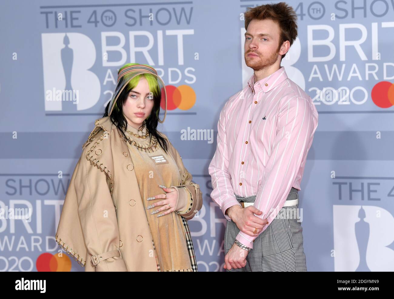 Billie Eilish and brother Finneas O'Connell arriving for the Brit