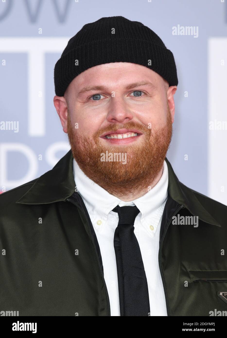 Tom Walker arriving for the Brit Awards 2020 at the O2 Arena, London. Photo credit should read