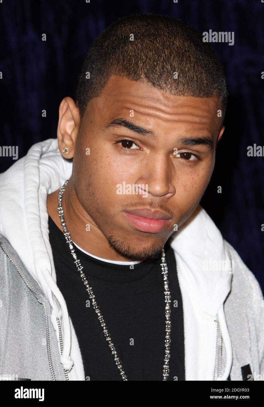 Chris Brown attending the MTV Video Music Awards 2007, in Las Vegas. Stock Photo