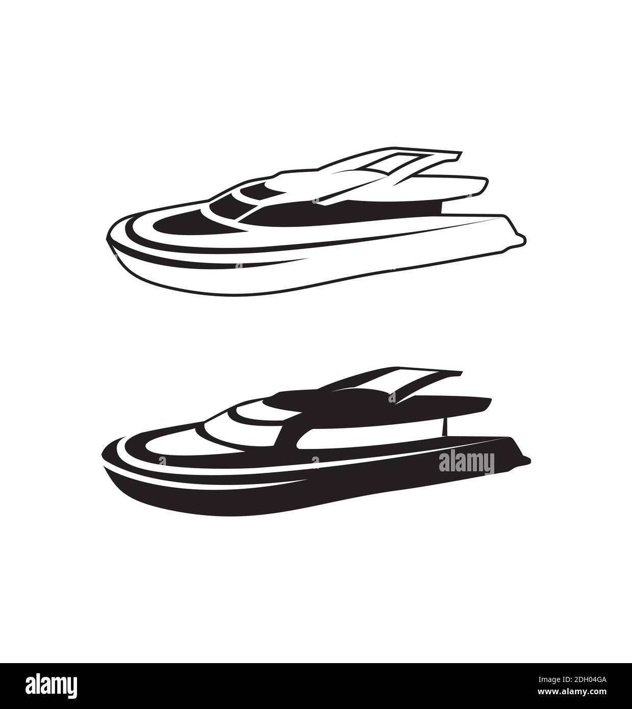 Boat design illustration Stock Vector