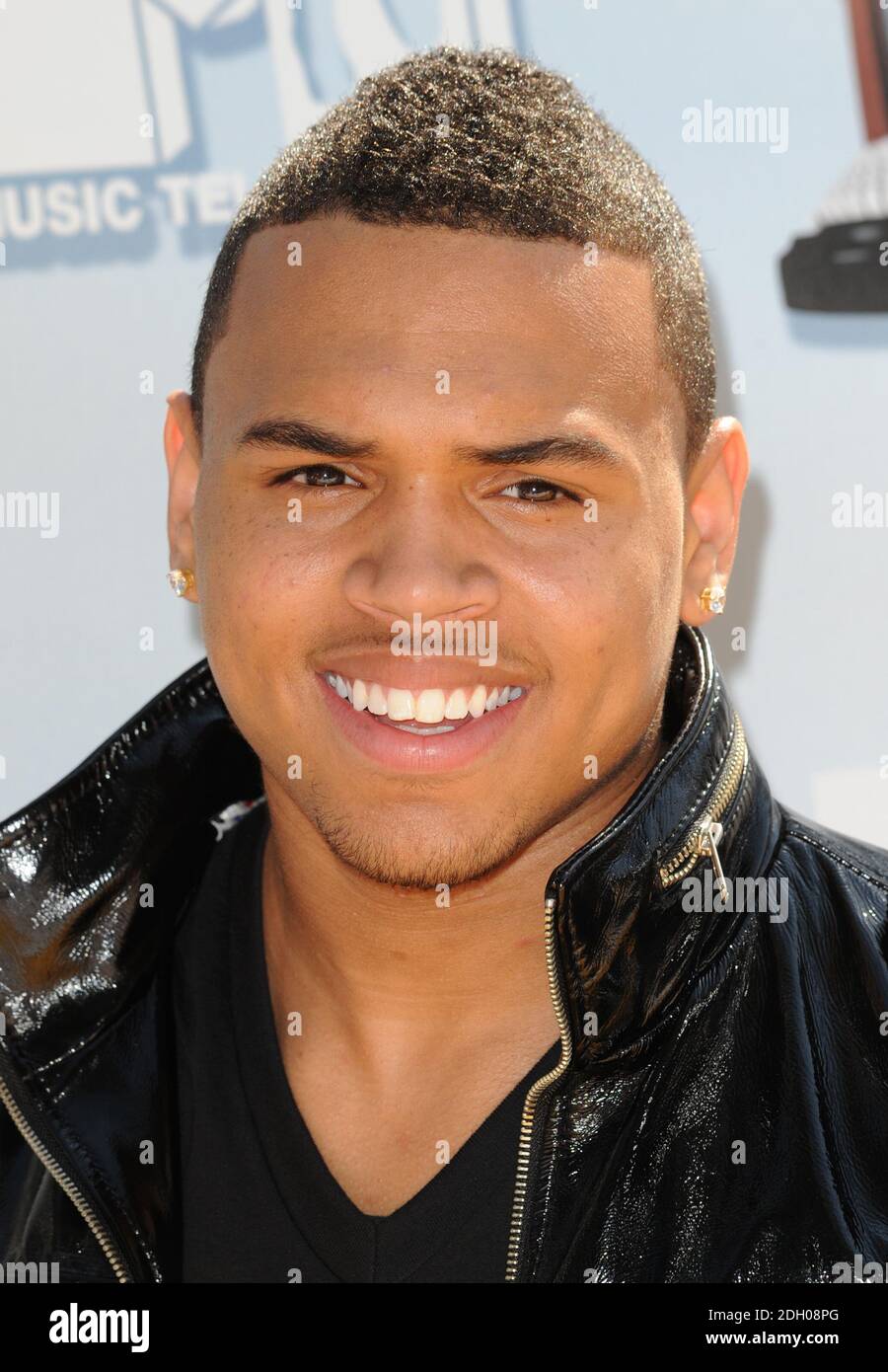 Chris Brown arriving at the 2008 MTV Movie Awards, Universal Studios, Los Anglels. Stock Photo