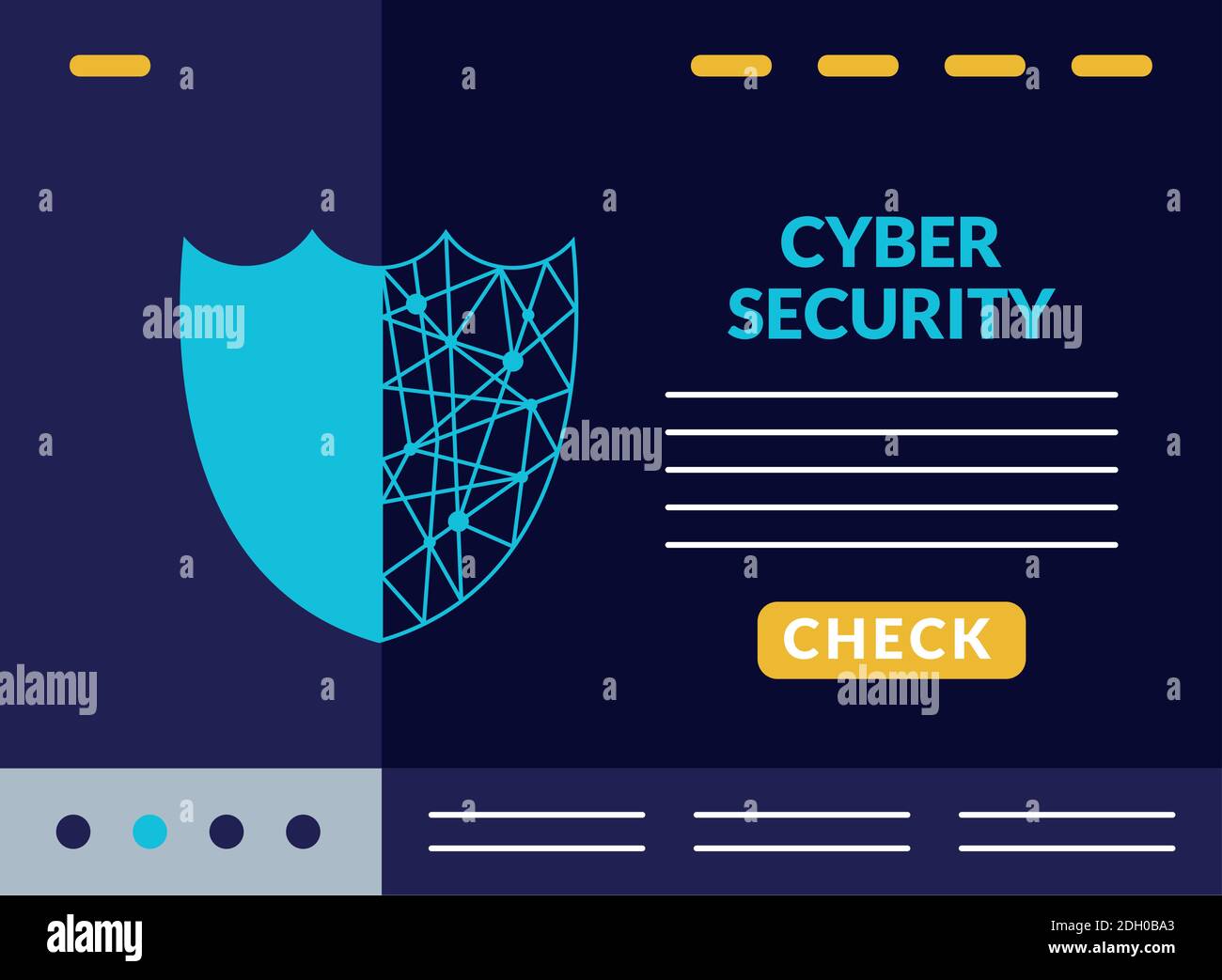 cyber security infographic with circut in shield guard vector ...