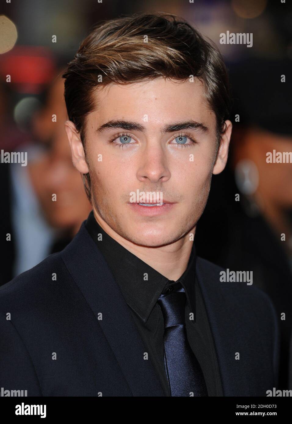 Zac Efron attends the UK premiere of 'High School Musical 3' at the Empire cinema, Leicester Square, in London. Stock Photo