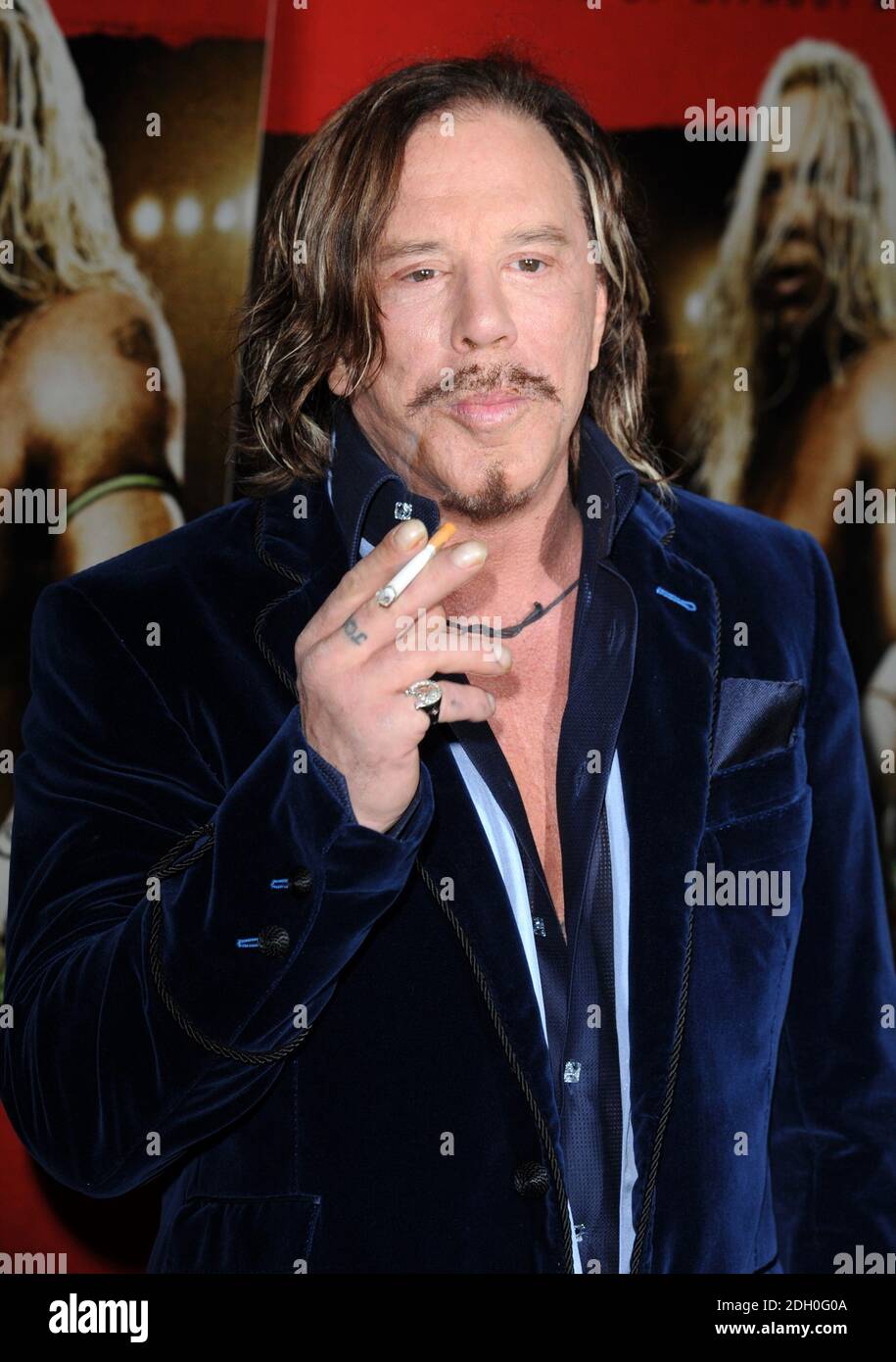 Mickey Rourke arriving at the UK Premiere of The Wrestler held at the ...