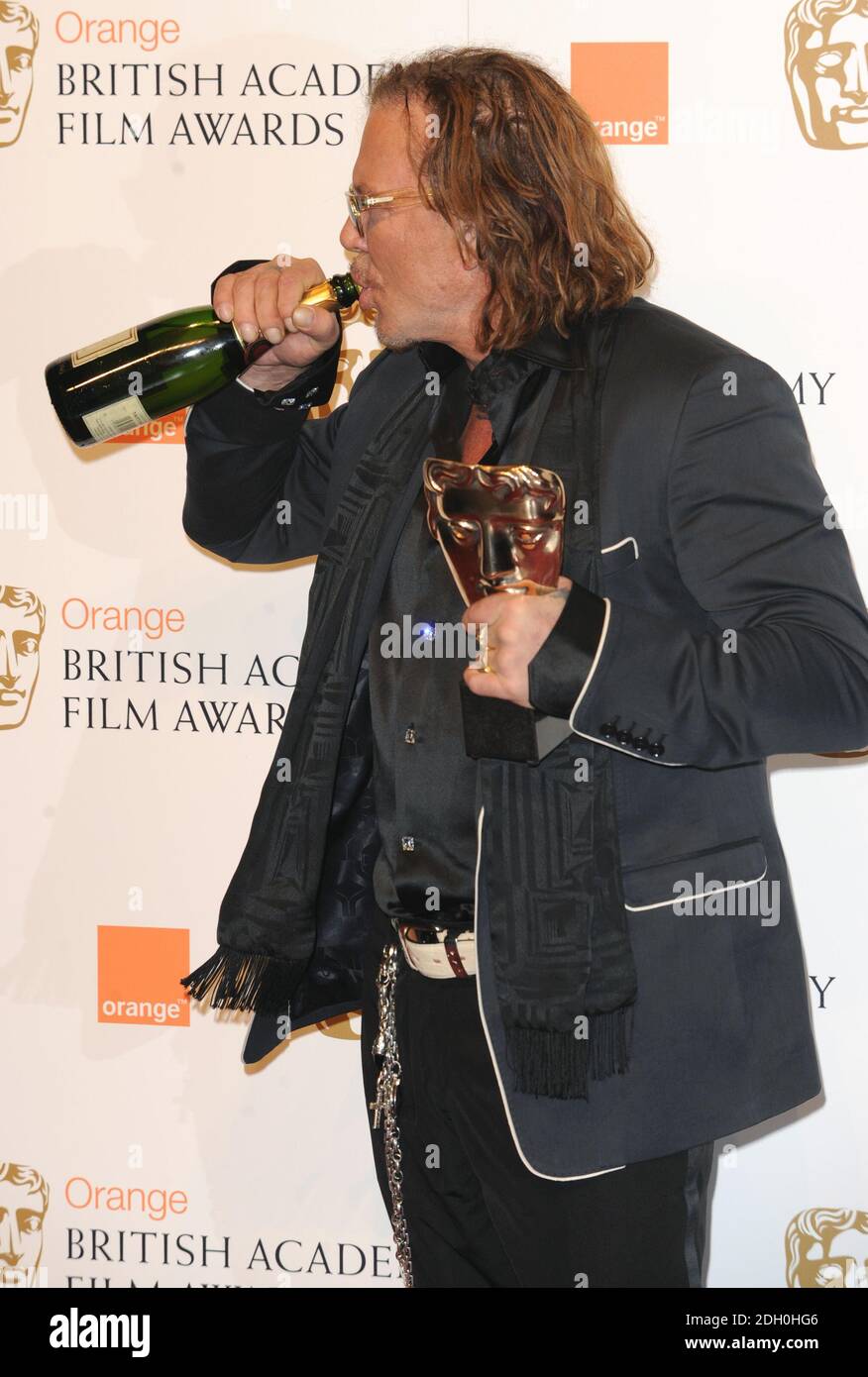 Mickey Rourke at the 2009 British Academy Film Awards at the Royal ...