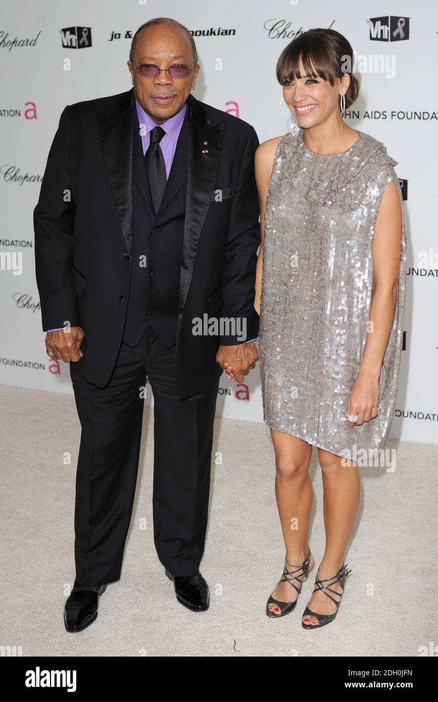 Quincy Jone and Rashida Jones arriving at the 17th Annual Elton John ...