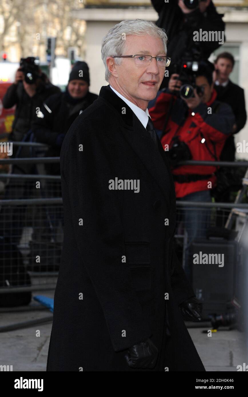 Paul O'Grady attends the funeral of Wendy Richard at St Marylebone Parish Church, Marylebone Road in central London. Stock Photo