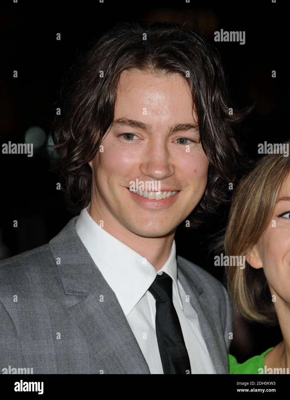 Tom Wisdom arriving for the premiere of The Boat That Rocked at the Odeon Leicester Square, London. Stock Photo