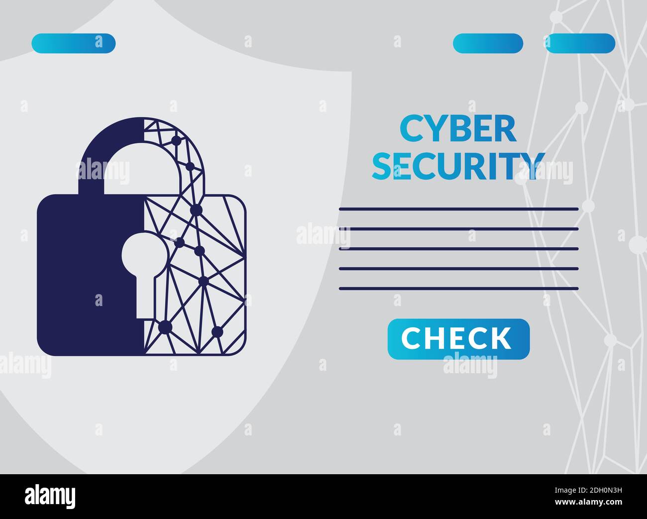 cyber security infographic with circuit in padlock vector illustration ...