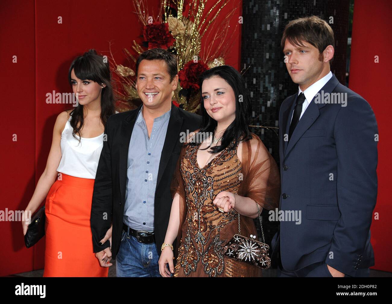 Shona McGarty (second right), Chris Coghill (right) and Sid Owen arriving for the 2009 British Soap Awards at the BBC Television Centre, Wood Lane, London. Stock Photo