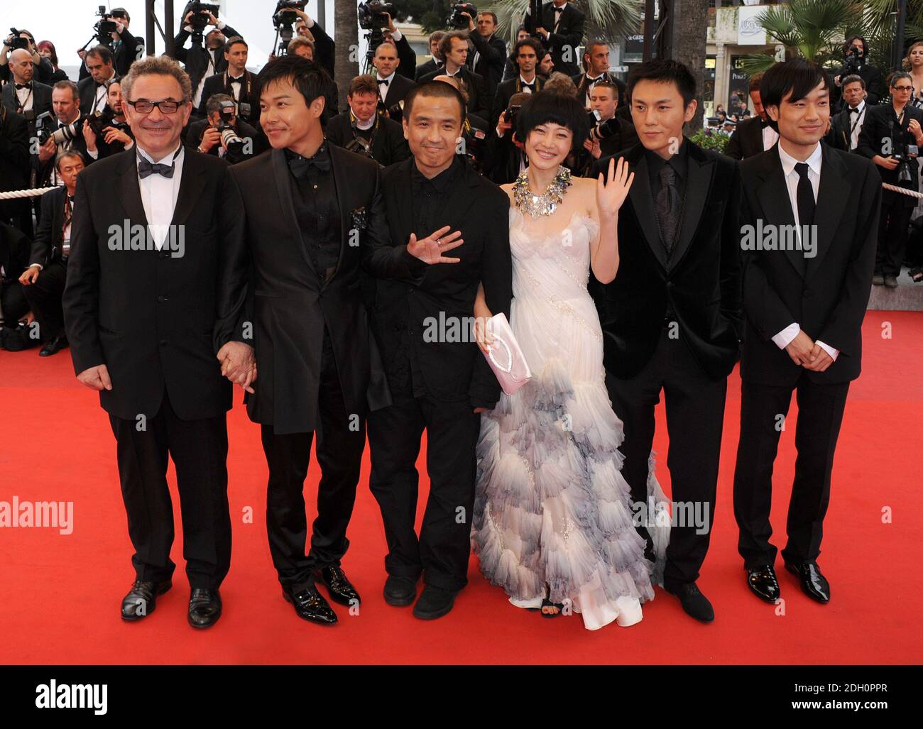 (Left - right) Sylvain Bursztejn, Sicheng Chen, Director Lou Ye, Zhuo ...