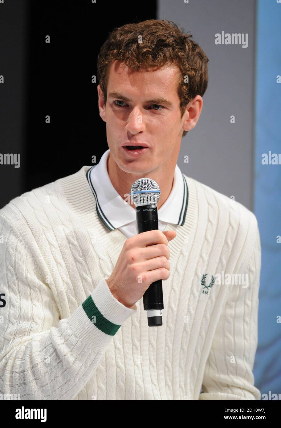 World number three tennis player Andy Murray joins fashion label Fred Perry  to reveal bespoke new kit, at the Tramshed, London Stock Photo - Alamy