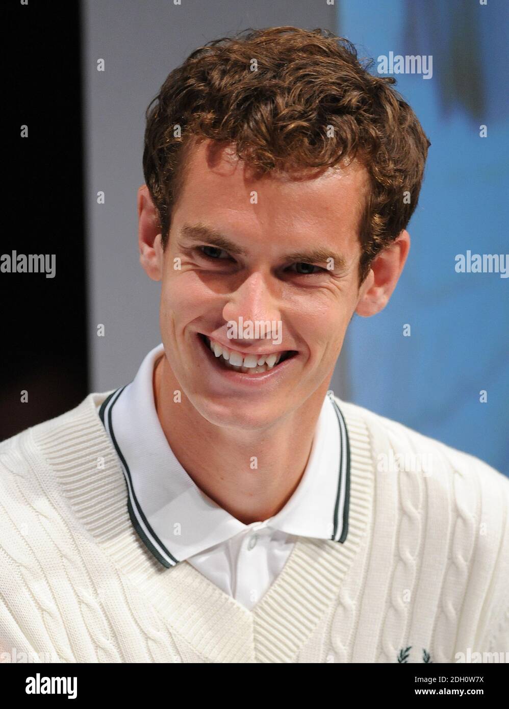 World number three tennis player Andy Murray joins fashion label Fred Perry  to reveal bespoke new kit, at the Tramshed, London Stock Photo - Alamy