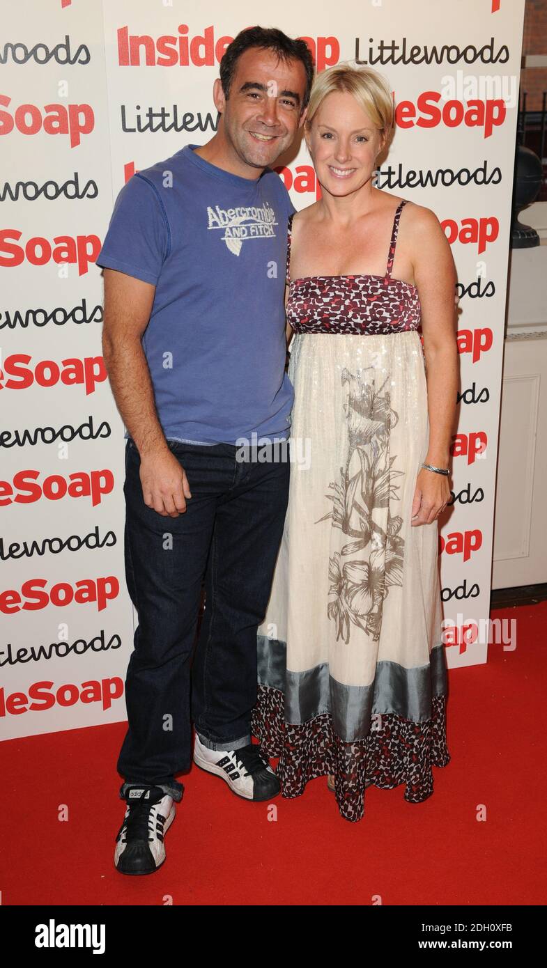 Michael Le Vell and Sally Whittaker arriving at the Inside Soap Awards 2009 Nominations Launch Party at Great John Street Hotel, Manchester. Stock Photo