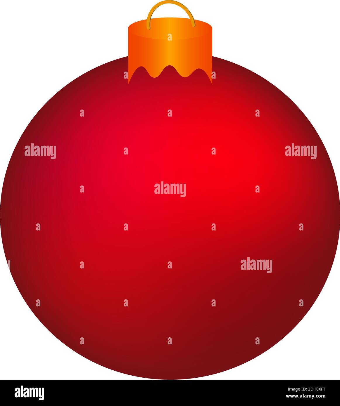 Isolated Red Christmas Ball. Beutiful Vector Illustration. Stock Vector
