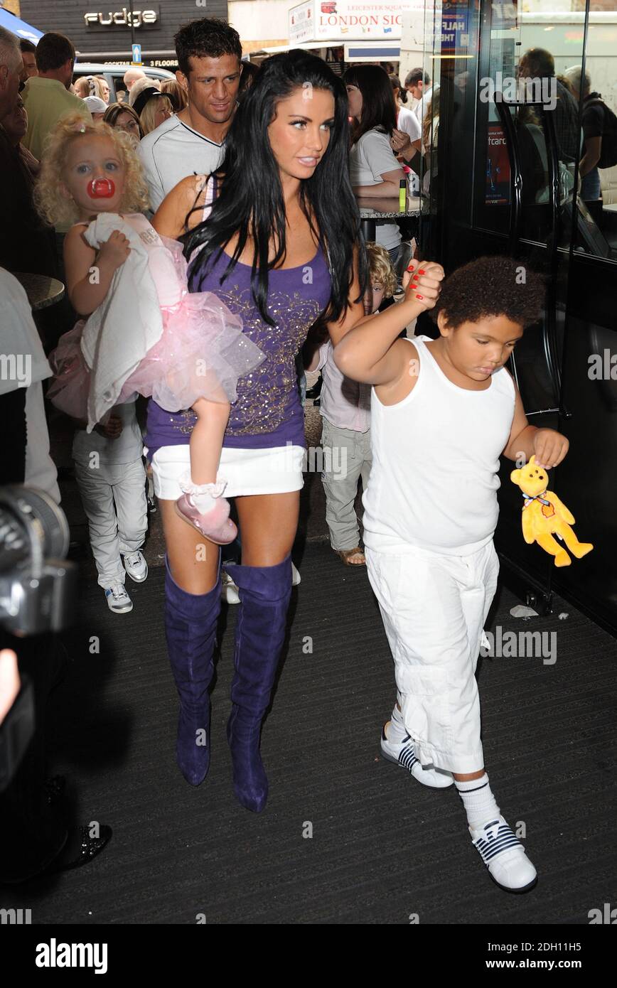 Katie Price and children Princess and Harvey arriving at the Thomas and