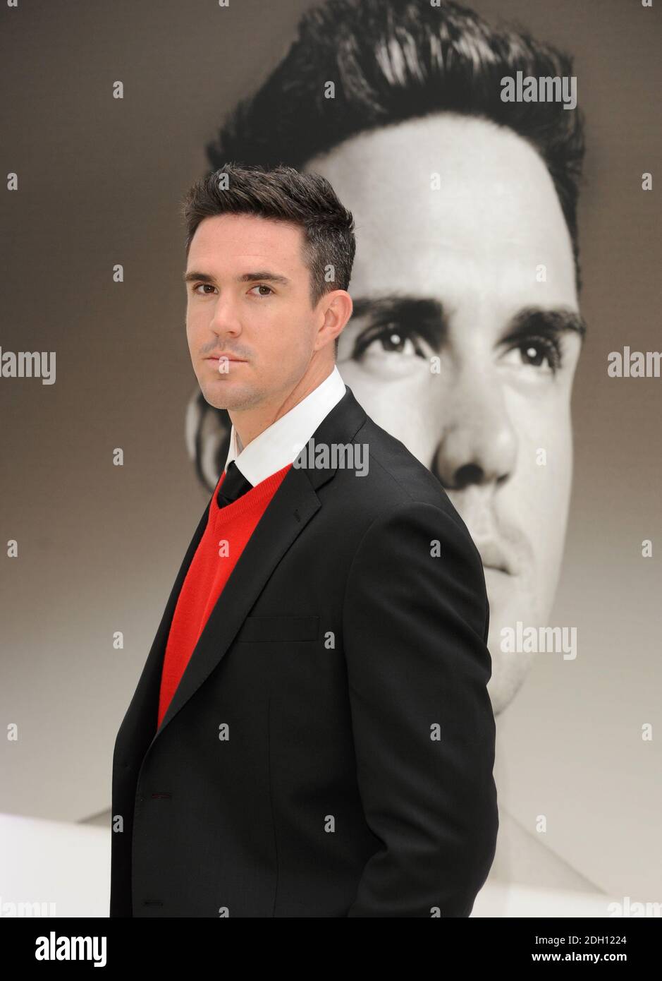Kevin Pietersen is the new Brylcreem Boy and face of the new Brylcreem product range, The Future Gallery, London. Stock Photo