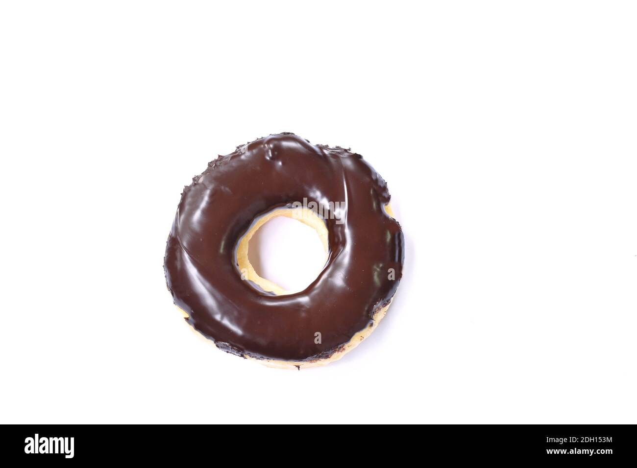 chocolate cream donuts on white background Stock Photo - Alamy