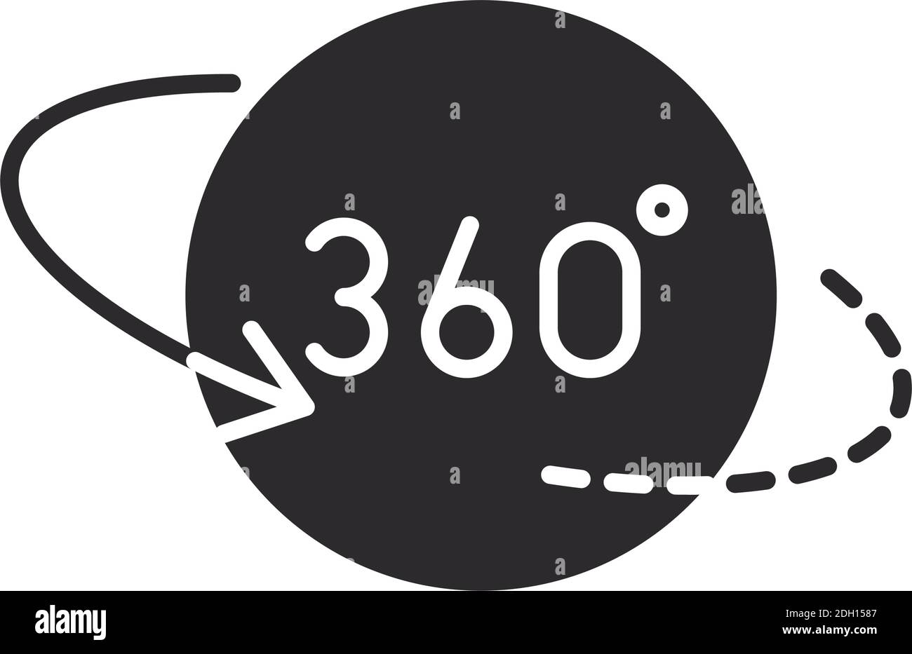 augmented reality 360 rotation simulation vector illustration ...