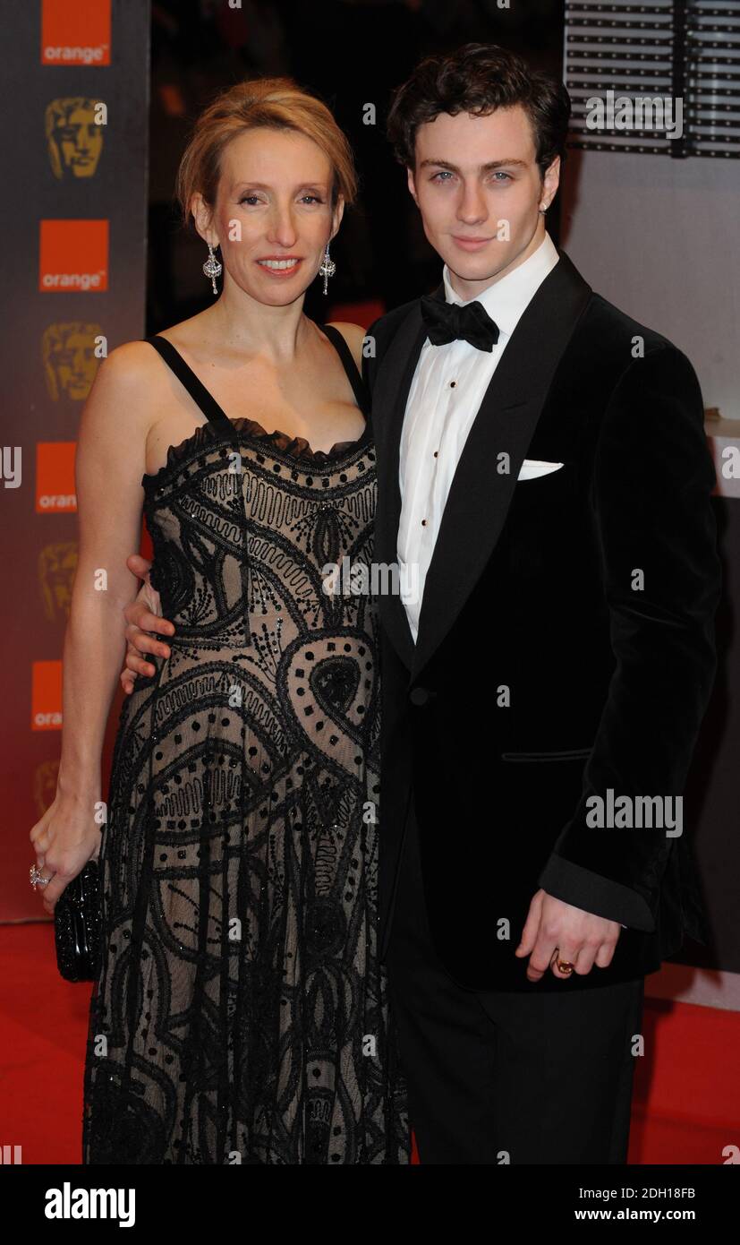 Sam Taylor Wood and Aaron Taylor-Johnson arriving at the Orange British Academy Film Awards 2010, The Royal Opera House, Covent Garden, London. Stock Photo