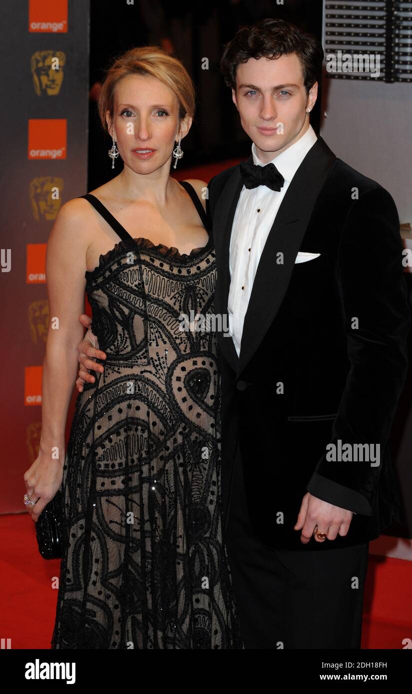 Sam Taylor Wood and Aaron Taylor-Johnson arriving at the Orange British Academy Film Awards 2010, The Royal Opera House, Covent Garden, London. Stock Photo