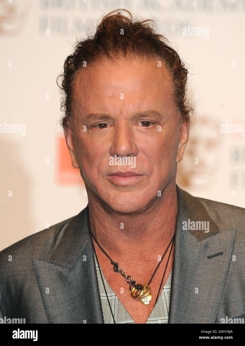 Mickey Rourke backstage at the Orange British Academy Film Awards 2010 ...