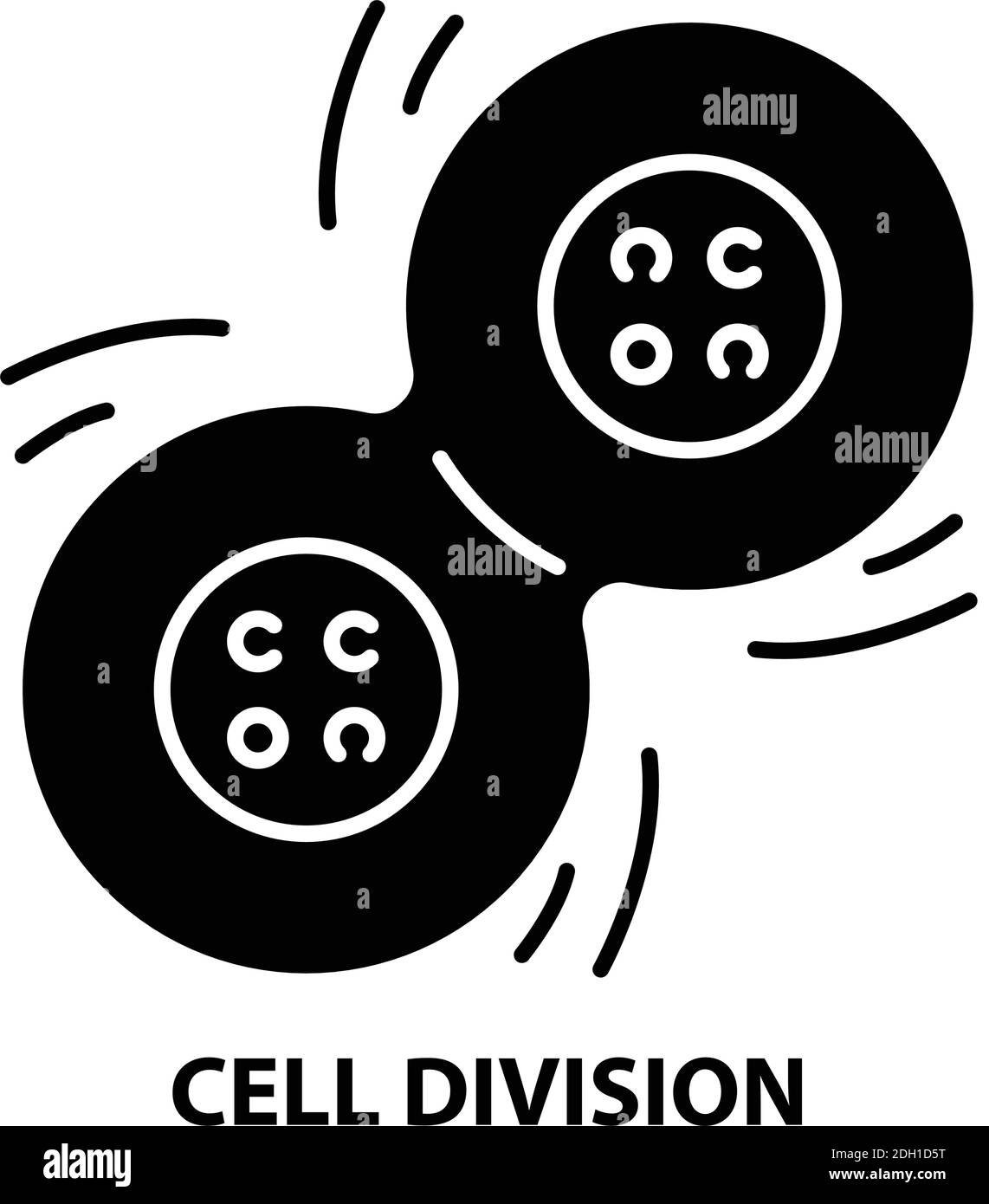 Cell Division Symbol Icon Black Vector Sign With Editable Strokes