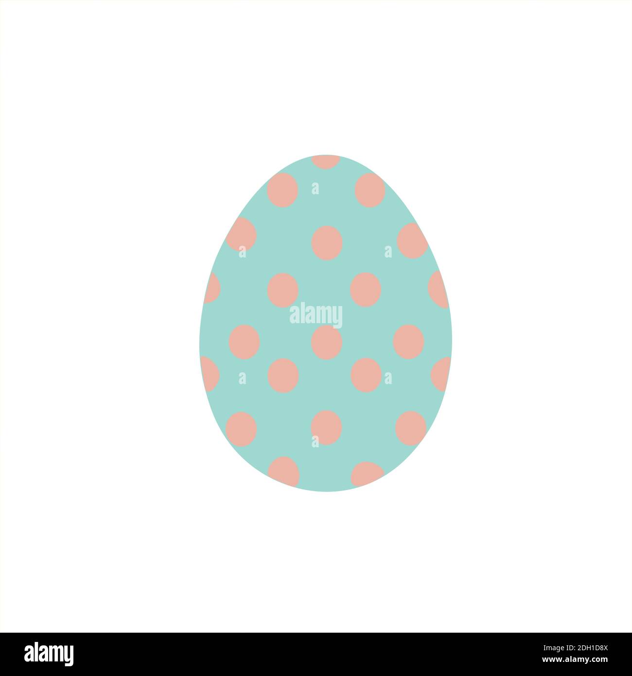 Isolated Easter Egg. Illustration. Flat Color. Vector.  Stock Vector