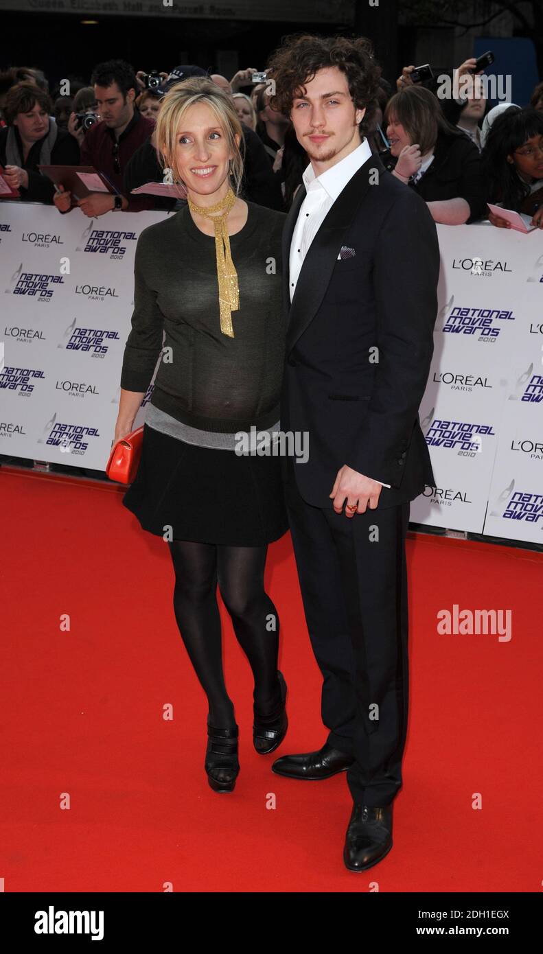 Aaron Taylor-Johnson and Sam Taylor Wood arrive for the National Movie Awards 2010, Royal Festival Hall, South Bank, London. Stock Photo