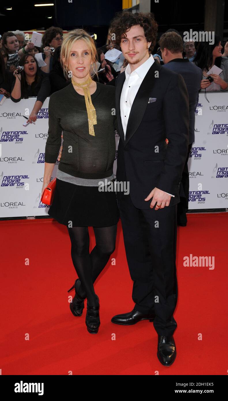 Aaron Taylor-Johnson and Sam Taylor Wood arrive for the National Movie Awards 2010, Royal Festival Hall, South Bank, London. Stock Photo