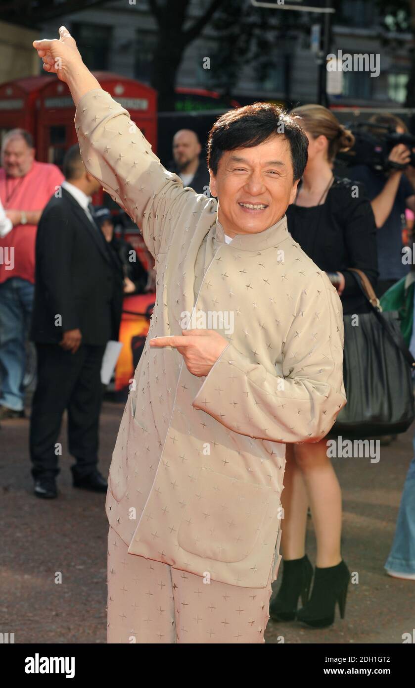 Jackie Chan arriving at the UK Premiere of The Karate Kid, Odeon Cinema, Leicester Square, London. Stock Photo