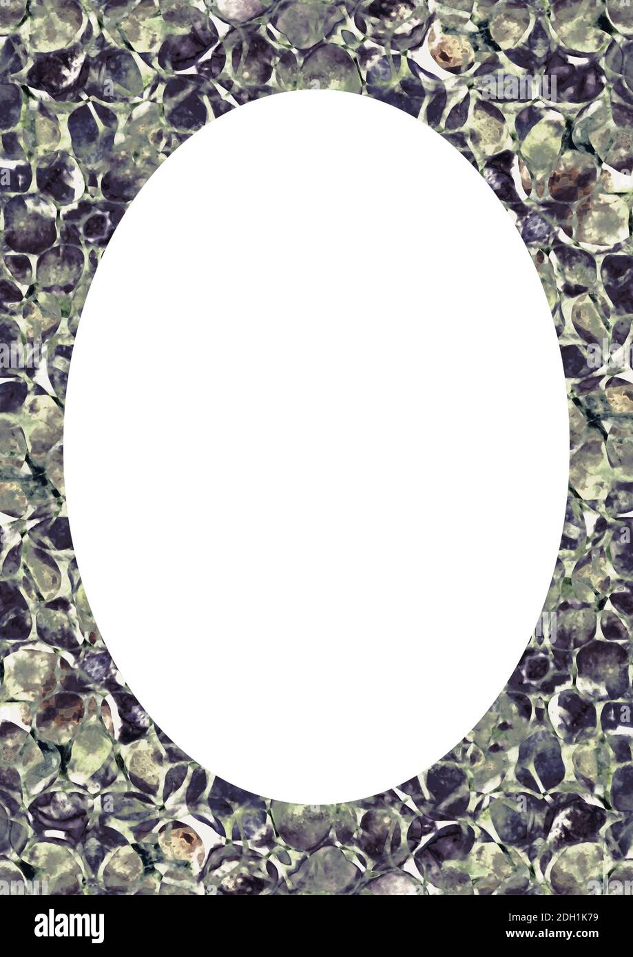 Circle Frame Background with Decorated Borders Stock Photo