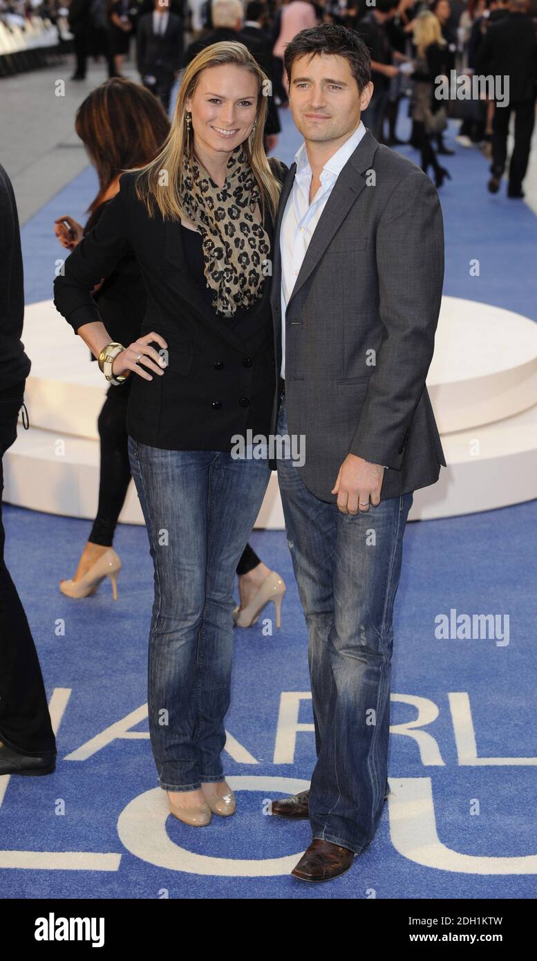 Tom Chambers and wife Clare Harding at the UK premiere of 'The Death