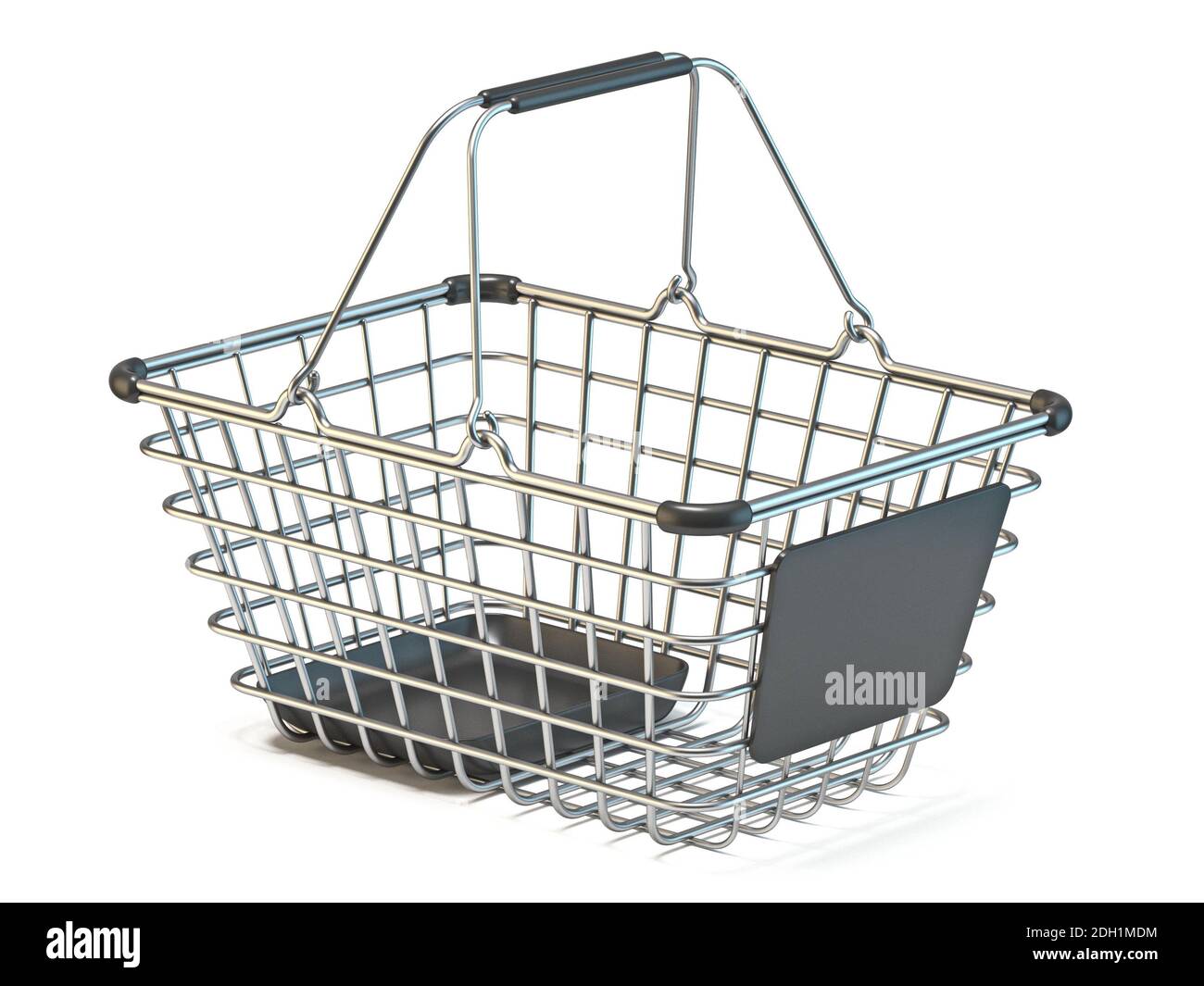 Metal shopping basket 3D Stock Photo Alamy