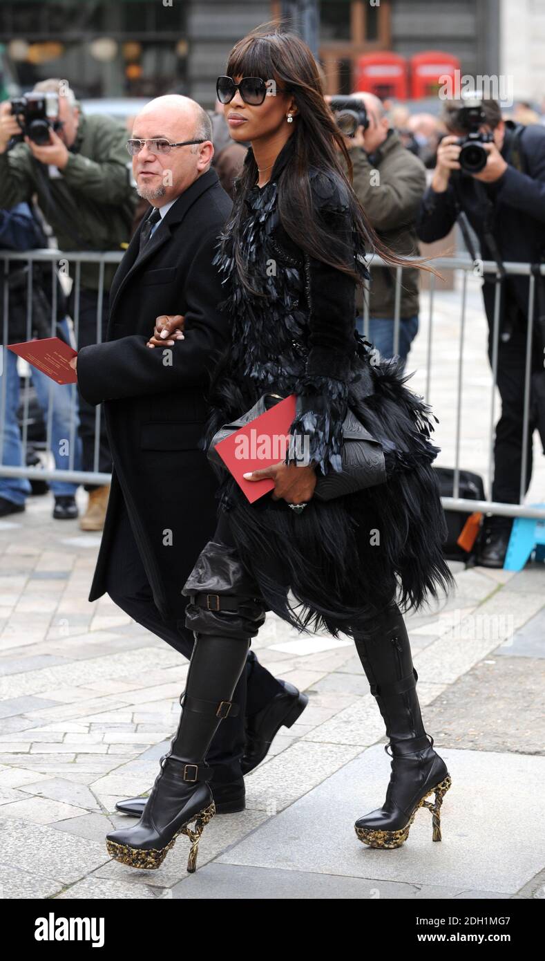 Naomi Campbell during the Alexander McQueen Memorial Service, London Stock  Photo - Alamy