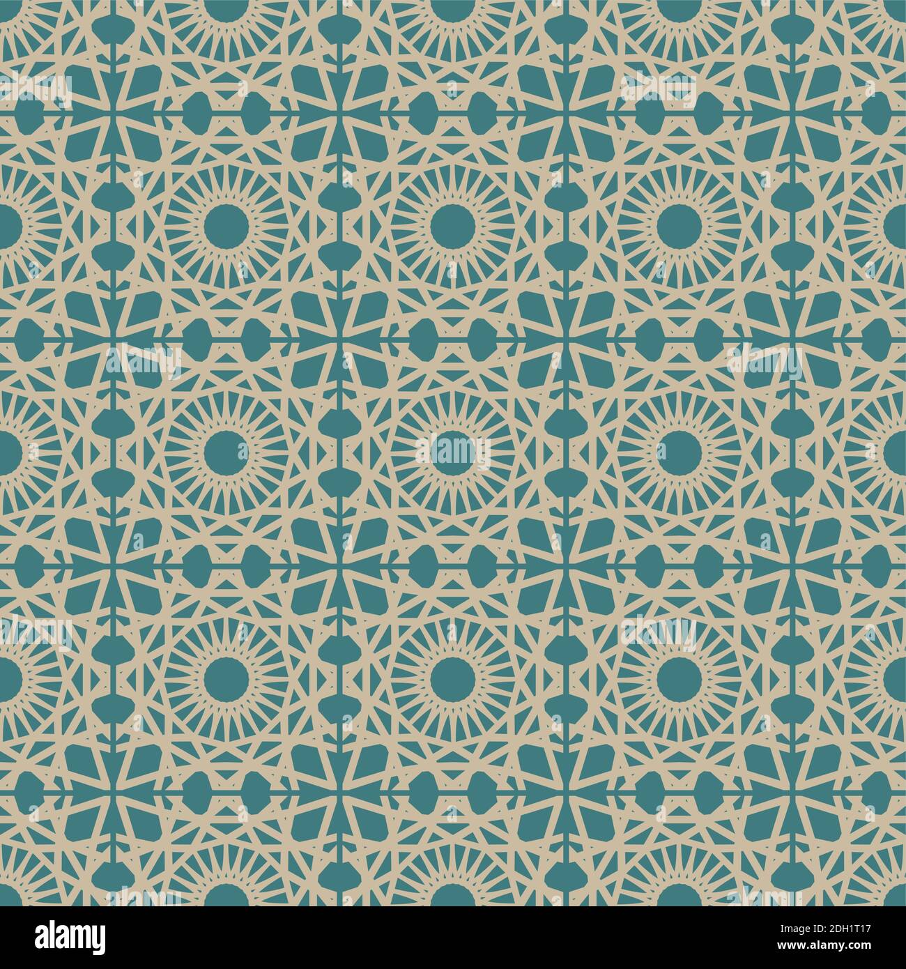 Vector seamless pattern in arabic style in pastel colors. Stock Vector